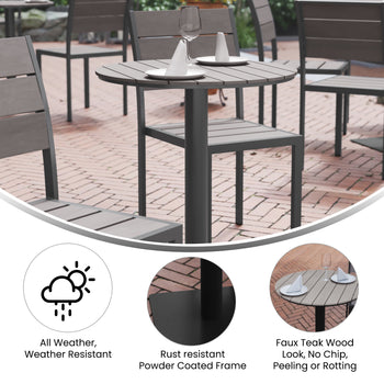 Gray/GY 24" Round Patio Table