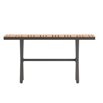 NAT/Gray X Frame Patio Table