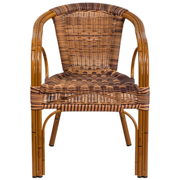 Brown Rattan Bamboo Chair
