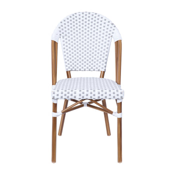 White/Gray French Cafe Chair
