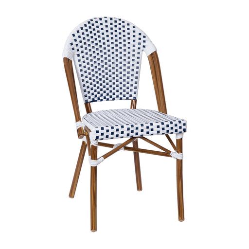 White/Navy French Cafe Chair