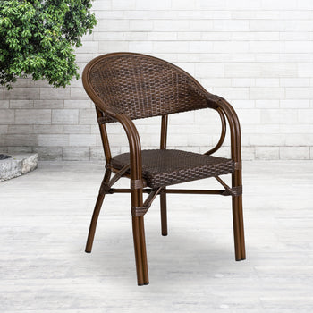 Cocoa Rattan Bamboo Chair
