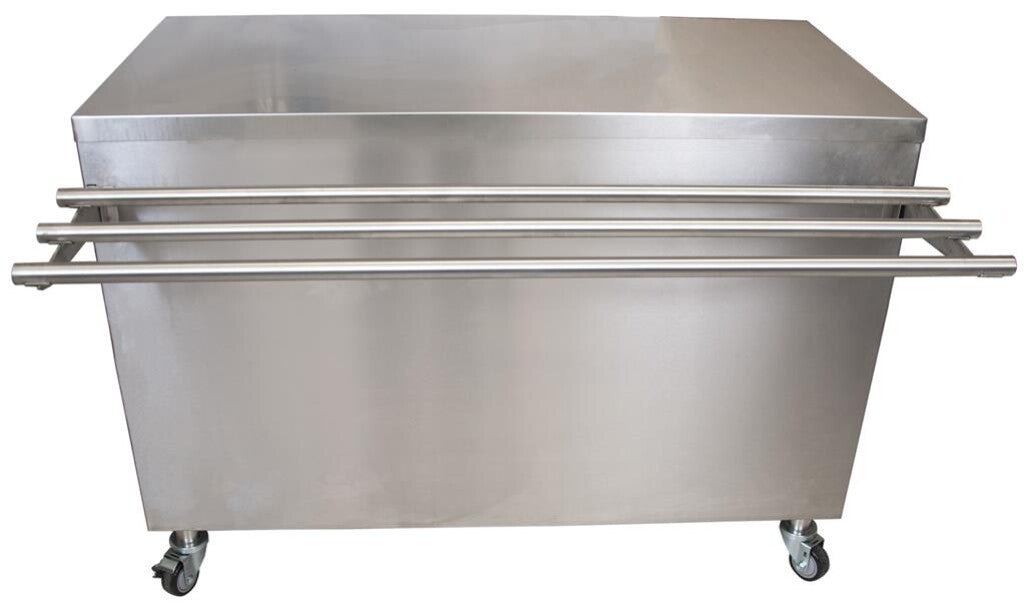 BK Resources SECT-3060H Stainless Steel Serving Counter with Hinged Doors and Drop Shelf 30 x 60