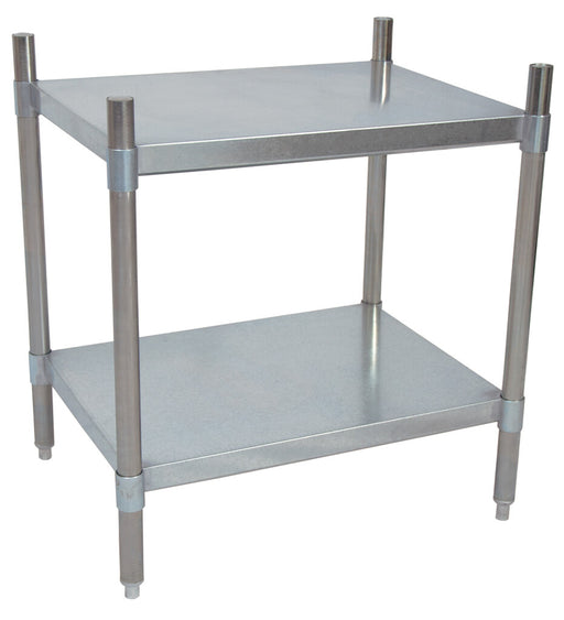 BK Resources SSU3-3124 2 Shelf Dry Storage Adjustable Stainless Steel Shelving Unit 31"x24"x38"