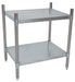 BK Resources SSU3-3124 2 Shelf Dry Storage Adjustable Stainless Steel Shelving Unit 31"x24"x38"