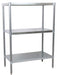 BK Resources SSU5-5524 3 Shelf Dry Storage Adjustable Stainless Steel Shelving Unit 55"x24"x60"