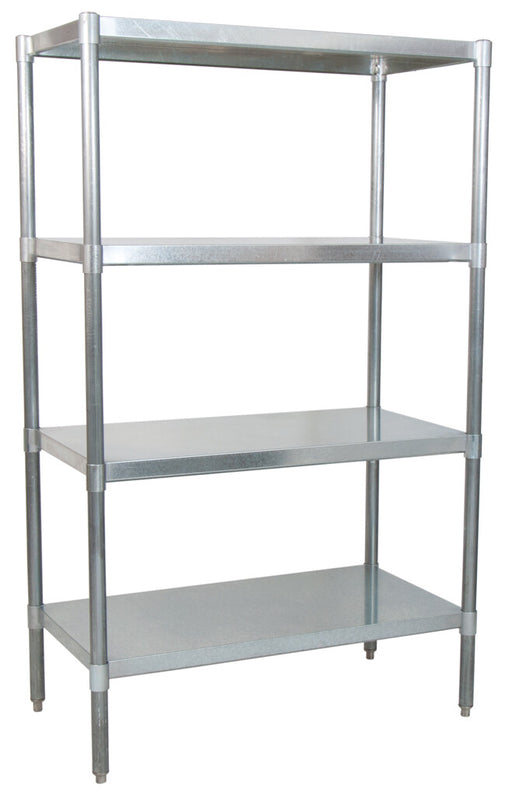 BK Resources SSU6-5524 4 Shelf Dry Storage Adjustable Stainless Steel Shelving Unit 55"x24"x6'