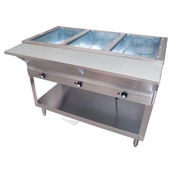 BK Resources STE-3-120 Open Well Electric Steam Table 3 Well - 120V 1500W