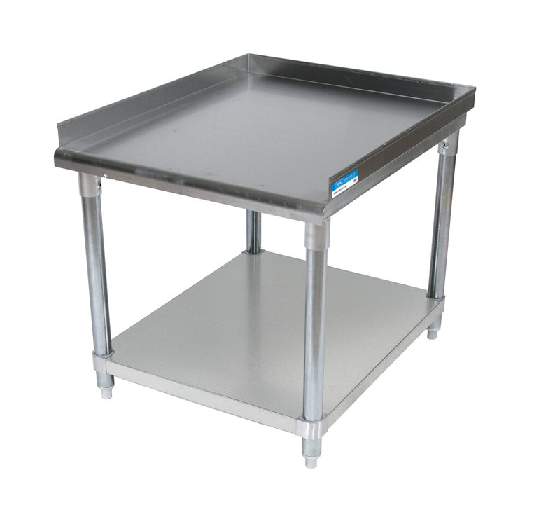 BK Resources SVET-2430 Stainless steel Equipment Stand withUndershelf 3 Sided 2" Backsplash 24 x 30