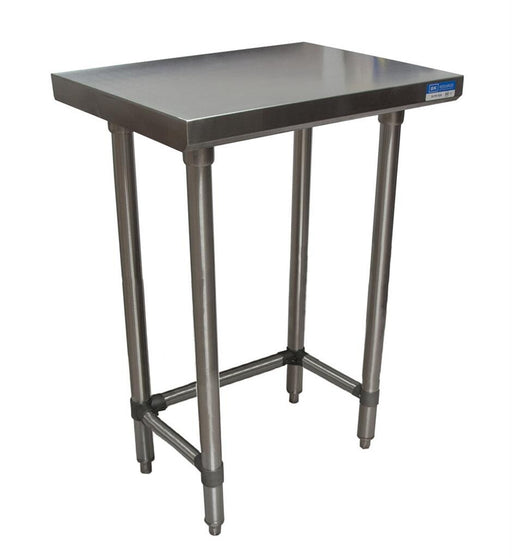 BK Resources SVTOB-1824 18 Gauge Stainless Steel Work Table With Open Base 24" W x 18" D