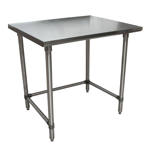 BK Resources SVTOB-3024 18 Gauge Stainless Steel Work Table With Open Base 30" W x 24" D