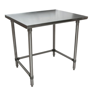 BK Resources SVTOB-3630 18 Gauge Stainless Steel Work Table With Open Base 36" W x 30" D