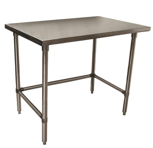 BK Resources SVTOB-4830 18 Gauge Stainless Steel Work Table With Open Base 48" W x 30" D