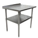 BK Resources SVTR-3024 18 Gauge Stainless Steel Work Table Undershelf 1.5" Backsplash 30" x 24" 