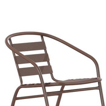 Bronze Metal Slat Chair