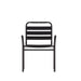 Black Slat Chair with Arms