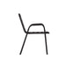 Black Slat Chair with Arms
