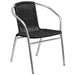 Black Rattan Aluminum Chair