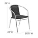 Black Rattan Aluminum Chair