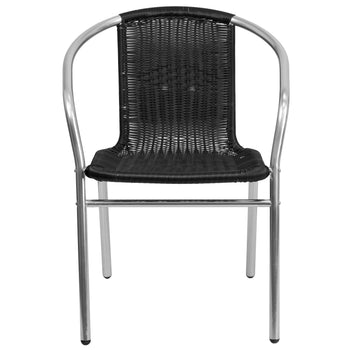Black Rattan Aluminum Chair