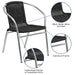 Black Rattan Aluminum Chair