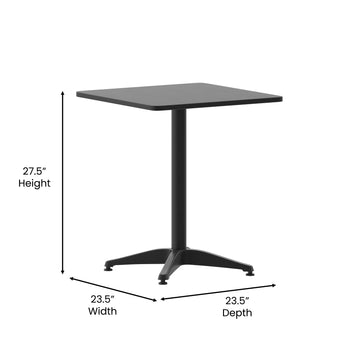 23.5SQ Black Metal Table