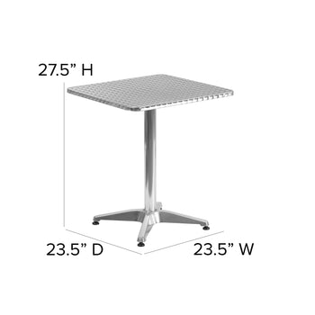 23.5SQ Aluminum Table