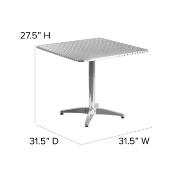 31.5SQ Aluminum Table