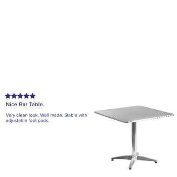31.5SQ Aluminum Table