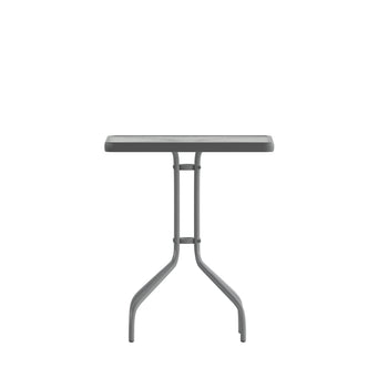 23.5SQ Silver Patio Table