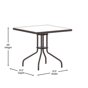 31.5SQ Bronze Patio Table