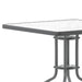 31.5SQ Silver Patio Table