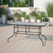55x31.5 Glass Patio Table