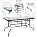 31.5x55 Black Patio Table Set