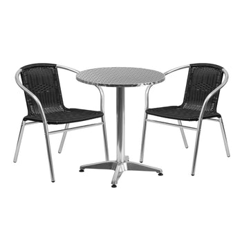 23.5RD Aluminum Table/2 Chairs