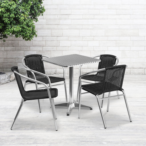 23.5SQ Aluminum Table/4 Chairs