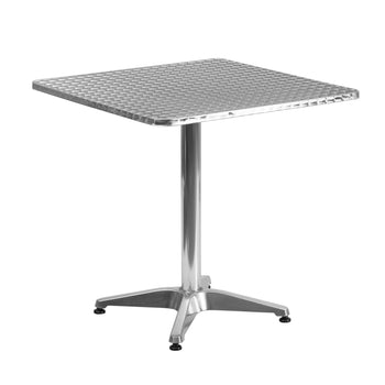 27.5SQ Aluminum Table/4 Chairs
