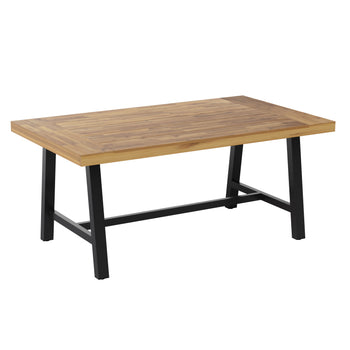 NAT/BK Acacia Wood Patio Table