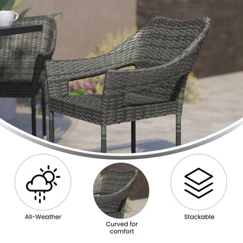 Gray Patio Stack Chair
