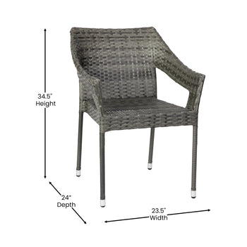 Gray Patio Stack Chair