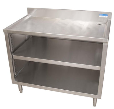 BK Resources UB4-21-GC301 21"X30" Underbar Glass Rack Storage Cabinet w/ Drainboard Top w/ Legs