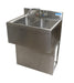 BK Resources UBB-18-372TS 18"X72" Stainless Steel Underbar Sink 3 Compartment 2 Drainboards and Faucet