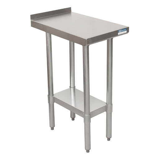 BK Resources VFTS-1524 18 Gauge Stainless Steel Filler Table, Galvanized Shelf 1 1/2" Backsplash 15" W x 24" D