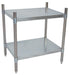 BK Resources VSU3-3124 2 Shelf Dry Storage Adjustable Stainless Steel Shelving Unit 31"x24"x38"