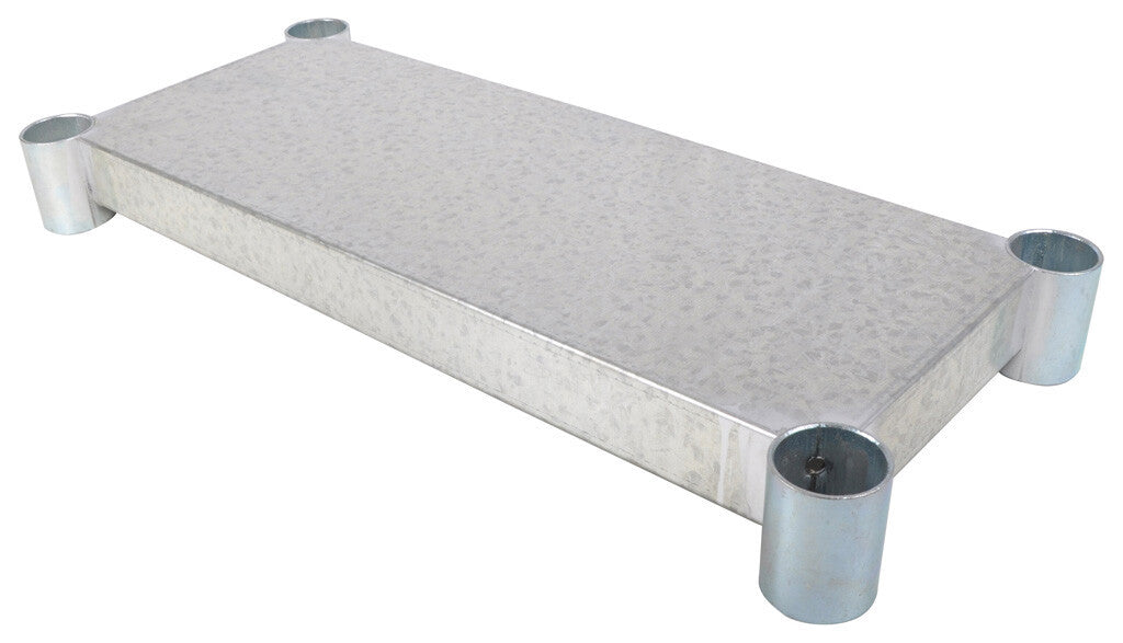 BK Resources VTS-1884 Galvanized Steel Work Table Adjustable Undershelf 84" W x 18" D