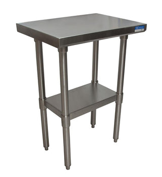 BK Resources VTT-1830 18 Stainless Steel Gauge Work Table with Galvanized Undershelf 30" W x 18" D