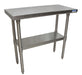 BK Resources VTT-1848 18 Stainless Steel Gauge Work Table with Galvanized Undershelf 48" W x 18" D