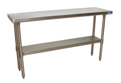 BK Resources VTT-1860 18 Stainless Steel Gauge Work Table with Galvanized Undershelf 60" W x 18" D