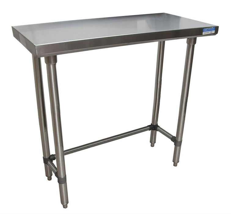 BK Resources VTTOB-1848 18 Gauge Stainless Steel Work Table With Open Base 48" W x 18" D