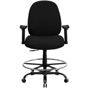 Black Fabric 400LB Draft Chair